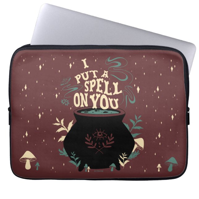 Hocus Pocus I Put a Spell on You Cauldron Laptop Sleeve (Front)