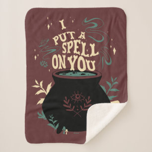 Hocus Pocus I Put a Spell on You Cauldron Sherpa Blanket