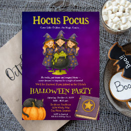 Hocus Pocus Kids Halloween Party Invitation