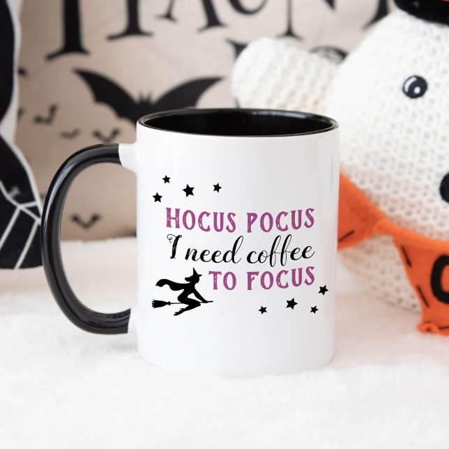 Hocus Pocus Modern Purple and Black Halloween Mug (Creator Uploaded)