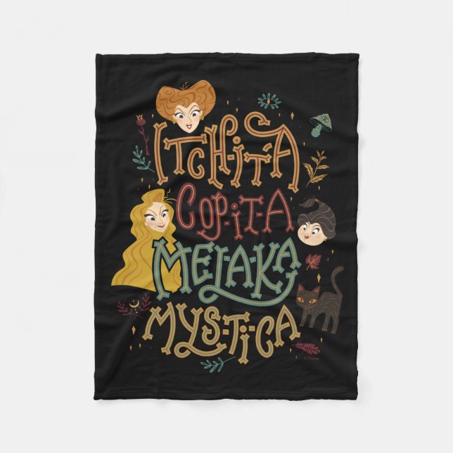 Hocus Pocus Mystical Spell Incantation Fleece Blanket (Front)