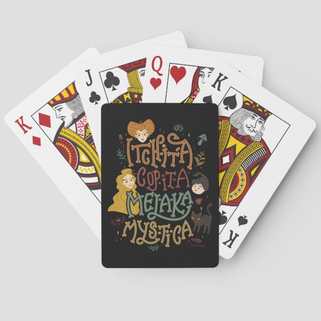 Hocus Pocus Mystical Spell Incantation Playing Cards (Back)