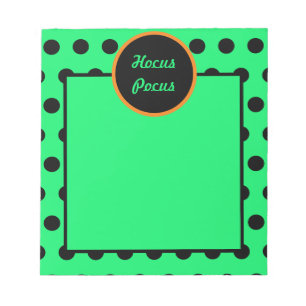 Hocus Pocus Notepad (Neon Green & Black)