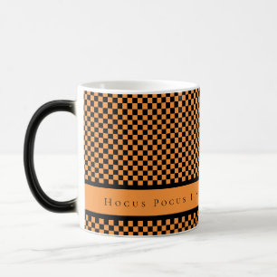 Hocus Pocus Orange Black À damiers tasse à café
