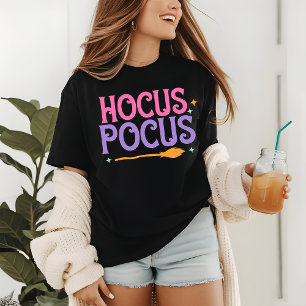 Hocus Pocus Pink Purple Halloween Typography Tri-Blend Shirt