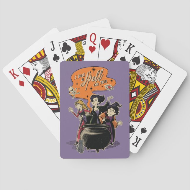 Hocus Pocus Retro Spellcasting Cauldron Playing Cards (Back)