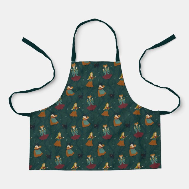 Hocus Pocus Sanderson Sisters Forest Pattern Apron (Front)