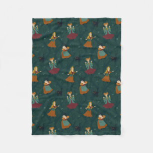 Hocus Pocus Sanderson Sisters Forest Pattern Fleece Blanket