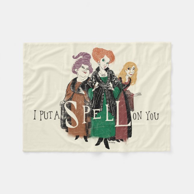 Hocus Pocus Sanderson Sisters Spellbound Fleece Blanket (Front (Horizontal))
