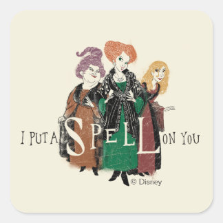 Hocus Pocus Sanderson Sisters Spellbound Square Sticker