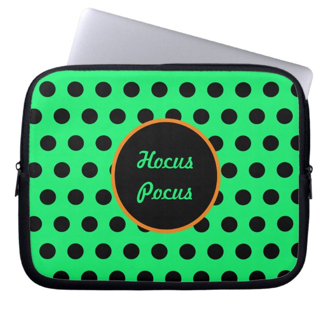 Hocus Pocus Tablet Case (Neon Green & Black) (Front)