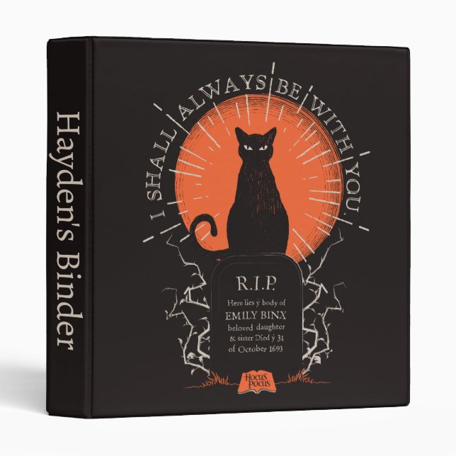 Hocus Pocus Thackery Binx Always With You Binder (Front/Spine)