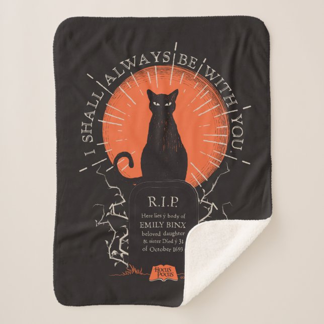 Hocus Pocus Thackery Binx Always With You Sherpa Blanket (Front)