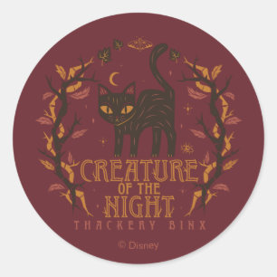 Hocus Pocus Thackery Binx Night Magic Classic Round Sticker