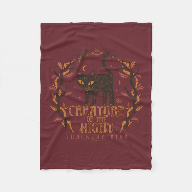 Hocus Pocus Thackery Binx Night Magic Fleece Blanket (Front)