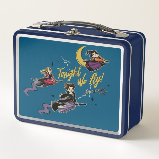 Hocus Pocus Tonight We Fly Broom Squad Metal Lunch Box (Front)