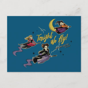 Hocus Pocus Tonight We Fly Broom Squad Postcard