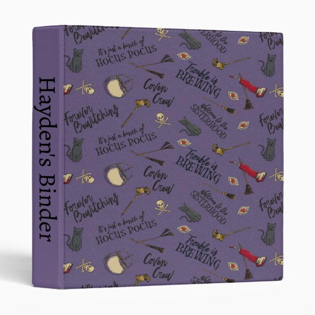Hocus Pocus Trouble is Brewing Pattern Binder (Front/Spine)