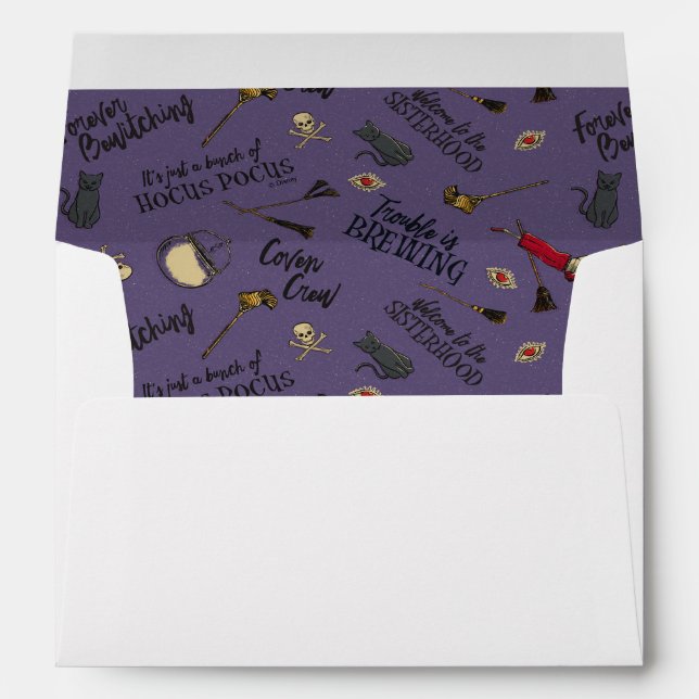 Hocus Pocus Trouble is Brewing Pattern Envelope (Back (Bottom))