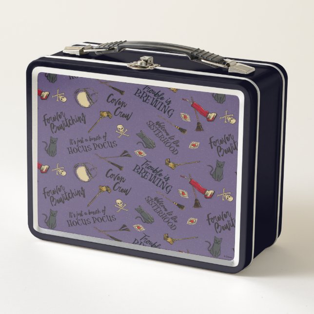Hocus Pocus Trouble is Brewing Pattern Metal Lunch Box (Front)