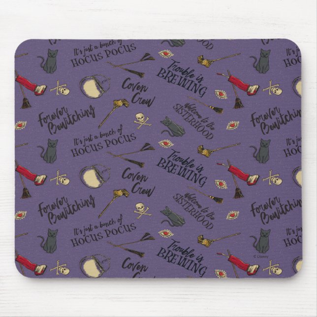Hocus Pocus Trouble is Brewing Pattern Mouse Pad (Front)