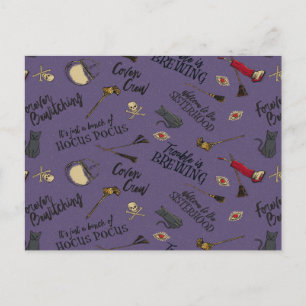 Hocus Pocus Trouble is Brewing Pattern Postcard