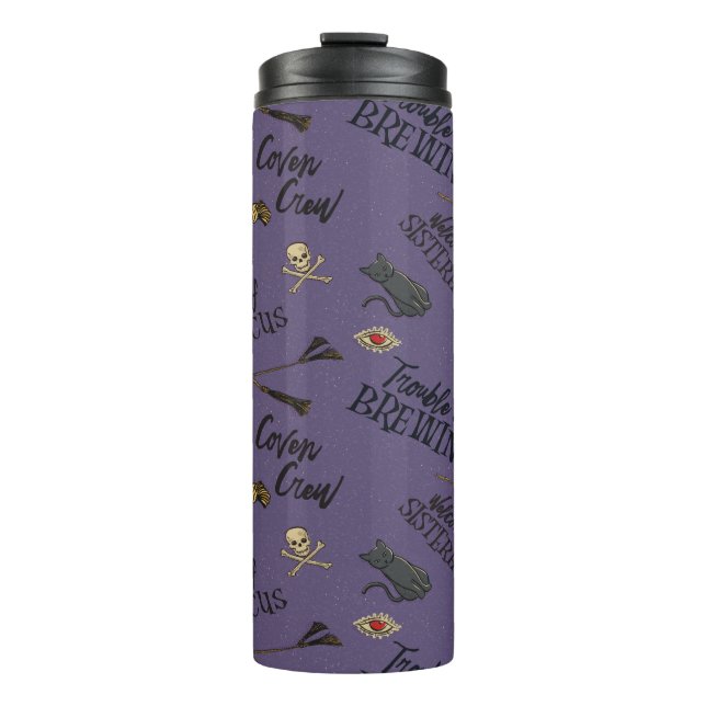 Hocus Pocus Trouble is Brewing Pattern Thermal Tumbler (Front)