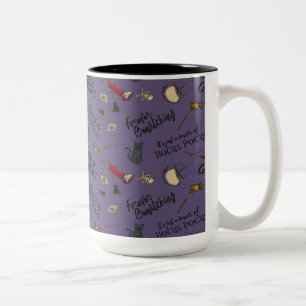 Hocus Pocus Trouble is Brewing Pattern Two-Tone Coffee Mug