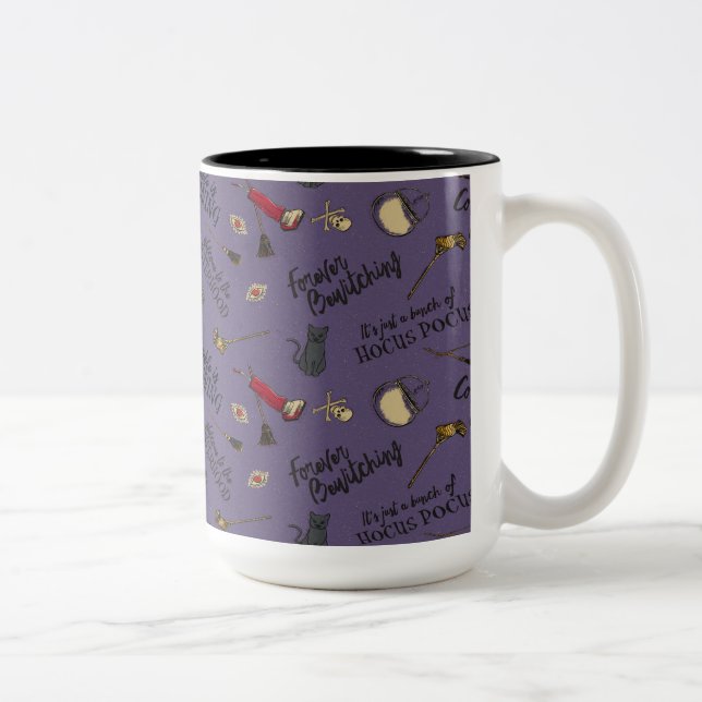 Hocus Pocus Trouble is Brewing Pattern Two-Tone Coffee Mug (Right)