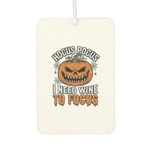 Hocus Pocus Wine Pumpkin Halloween Shirt Design_1 Air Freshener
