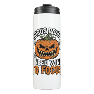 Hocus Pocus Wine Pumpkin Halloween Shirt Design_1 Thermal Tumbler