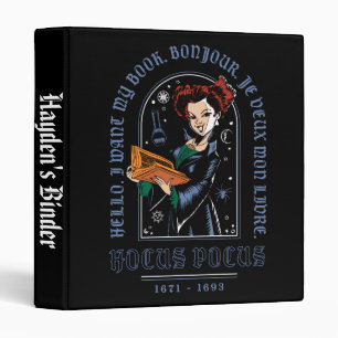 Hocus Pocus Winifred’s Book of Spells Binder