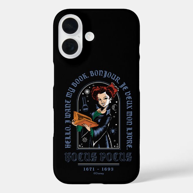 Hocus Pocus Winifred’s Book of Spells Case-Mate iPhone Case (Back)