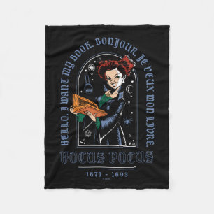 Hocus Pocus Winifred’s Book of Spells Fleece Blanket