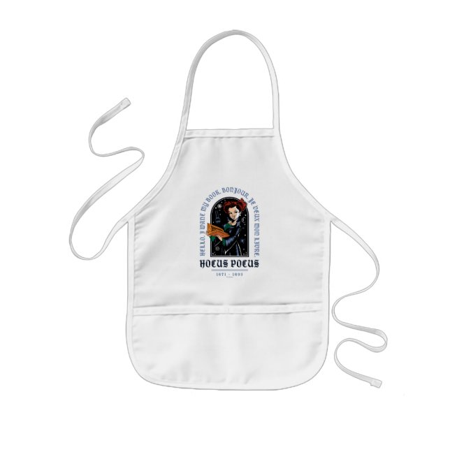 Hocus Pocus Winifred’s Book of Spells Kids Apron (Front)