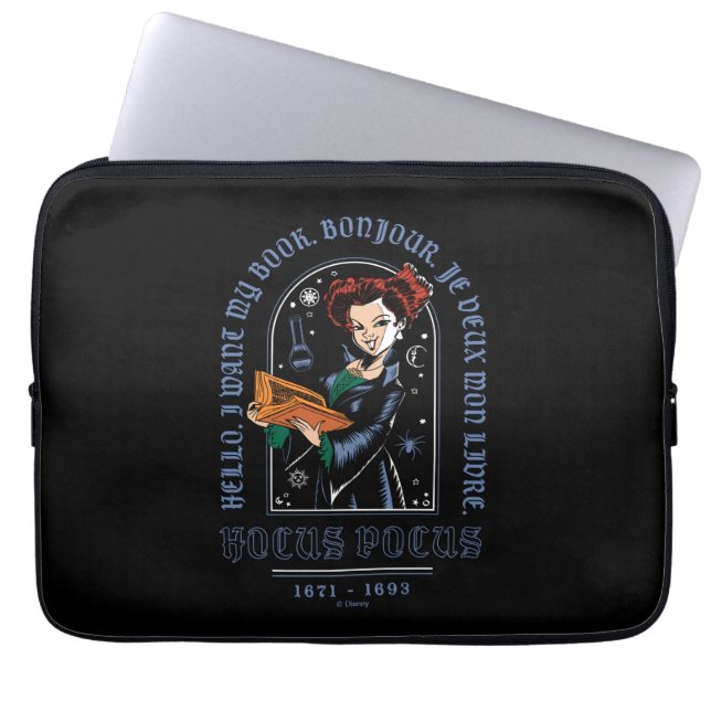 Hocus Pocus Winifred’s Book of Spells Laptop Sleeve (Front)