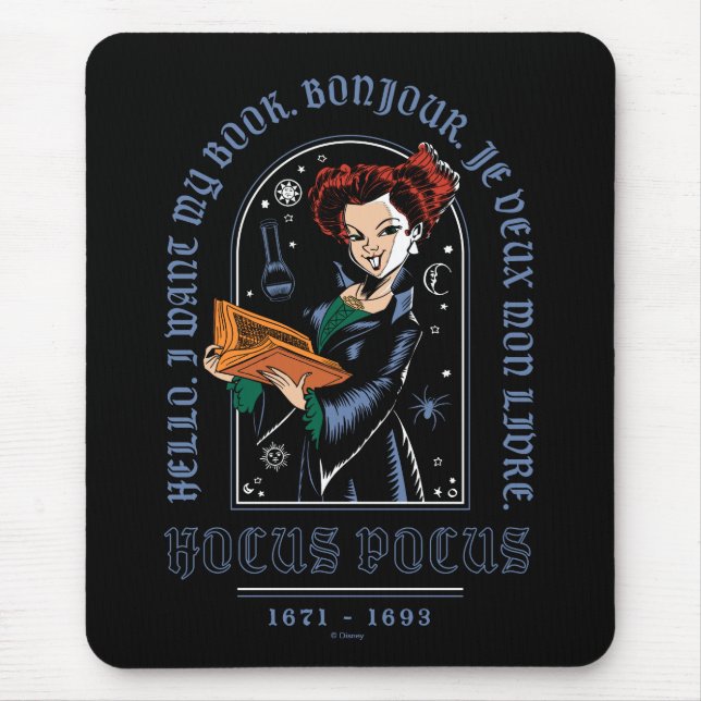 Hocus Pocus Winifred’s Book of Spells Mouse Pad (Front)