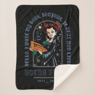 Hocus Pocus Winifred’s Book of Spells Sherpa Blanket