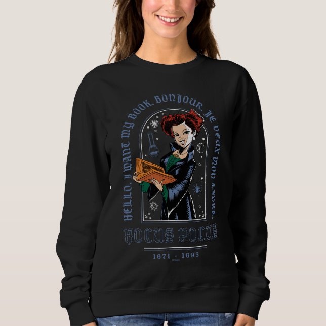 Hocus Pocus Winifred’s Book of Spells Sweatshirt (Front)