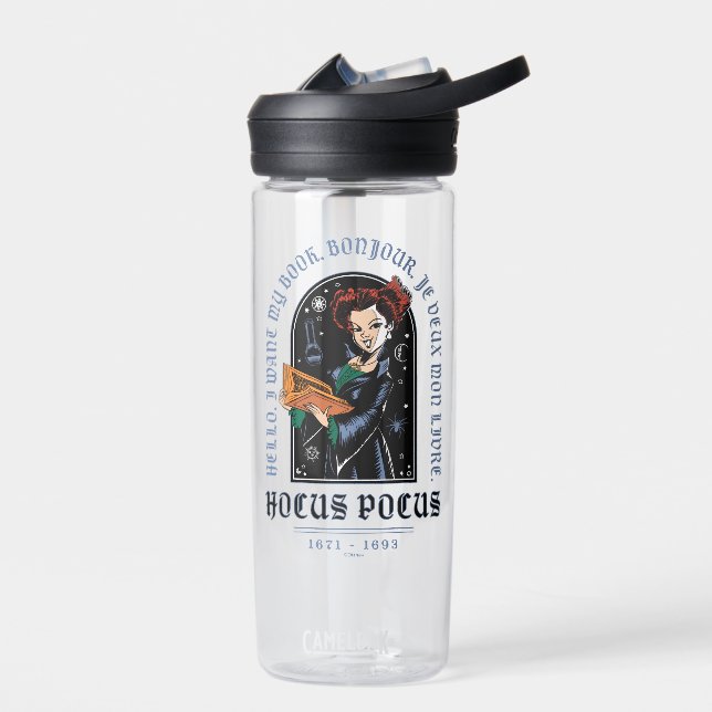 Hocus Pocus Winifred’s Book of Spells Water Bottle (Left)