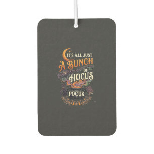 Hocus Pocus Witch Broom Black Cat Magic Cauldron H Air Freshener