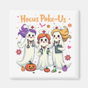 Hocus-Poke Us Nursing Spooky Halloween Ghost  Magnet