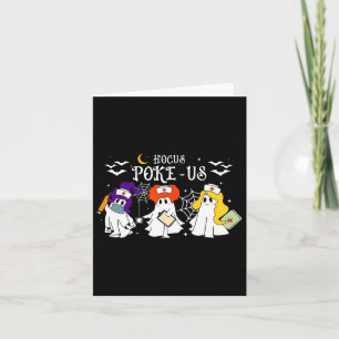 Hocus Poke-us Witch Nurse Halloween Medical Lab Te Card