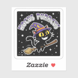 Hocus Purrcus - Chat magique Sticker Halloween