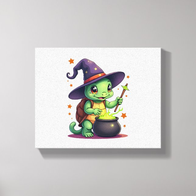 Hocus Shellcus Turtle Canvas Print (Front)