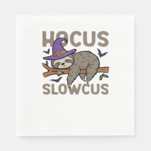 Hocus Slowcus Funny Halloween Sloth Classic T-Shir Napkin