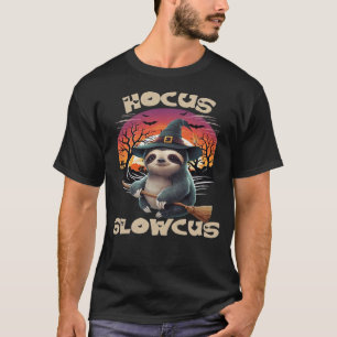 Hocus Slowcus Sloth lovers Halloween costume tee E