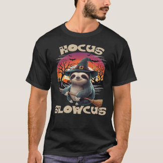 Hocus Slowcus Sloth lovers Halloween costume tee E