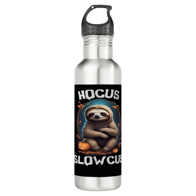Hocus Slowcus Sloth lovers Halloween costume tee E 710 Ml Water Bottle (Front)