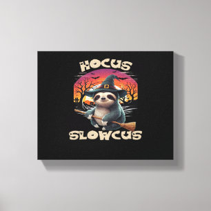 Hocus Slowcus Sloth lovers Halloween costume tee E Canvas Print
